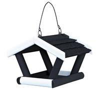 Trixie Pine Wood Hanging Natura Bird Feeder Black/White - 17 x 19 x 14cm