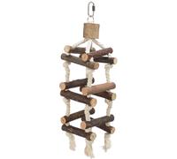 Trixie Natural Living Bird Tower 34cm - Wooden Rope Climbing Toy for Birds