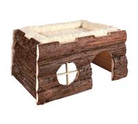 Trixie Tilda House with Bed for Guinea Pigs Bark Wood - 39x22x29cm