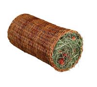 Trixie Natural Snack Willow Tunnel With Hay, Ø 20 X 38 Cm, RRP 24.99 EUR, NEW