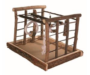 Trixie Natural Wooden Bird Playground Budgie Canary Ladder Swing Bird Perch