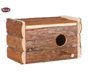 TRIXIE NATURAL WOODEN BUDGIE SMALL BIRD NEST BOX PERCH CAGE AVIARY OPEN TOP 5632