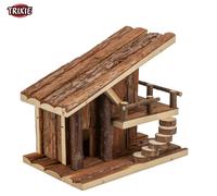 TRIXIE NATURAL WOODEN JULE HAMSTER HOUSE 2 STOREY SMALL ANIMAL HOUSE
