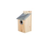 TRIXIE Nesting Box for Starlings - With Woodpecker Protection & Hinged Front - Glazed Pine Wood & Galvanised Metal - 18 31 16 cm -