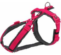 TRIXIE New Premium Trekking Harness, M-L: 62-74cm/25mm, Fuchsia/Graphite, Dog