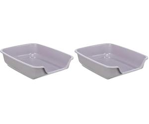 TRIXIE Nuno Litter Tray for Small Cats and Kittens - 36 x 28 x 9 cm, Random Model, Pack of 2