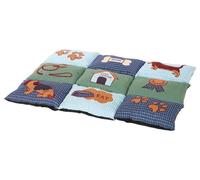 Trixie Patchwork Dog Blanket, 80 x 55 cm, Blue/Green