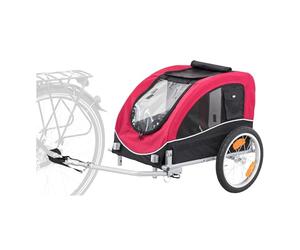 TRIXIE Pet Bike Trailer, Dog Bicycle Trailer, Foldable, Easy to Assemble | Folding trailer with high-performance brakes, signal flag and hitch for safe journeys