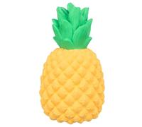 TRIXIE Pineapple Latex Dog Chew Toy with Squeaker, Gentle on Teeth - Yellow
