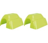 Trixie Plastic House For Guinea Pigs, 23 x 15 x 26 Centimeter (Assorted Model) (Pack of 2)