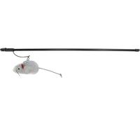 TRIXIE play rod with mouse - catnip - plush/plastic - 48 cm rod - 60 cm rubber band - 4105