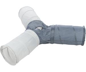 Trixie Playing Tunnel Dark Grey/Light Grey for Cats - 3x22x50cm