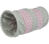 Trixie Playing Tunnel for Cats Light Grey/Pink - 25x50cm