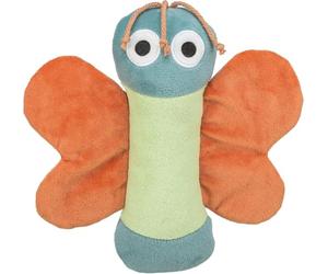 Trixie Plush Dog Toy Butterfly Shape Recycled Plush Toy Interactive Dog Toy Environmental Friendly Soft Play for Small Medium Breeds 22cm