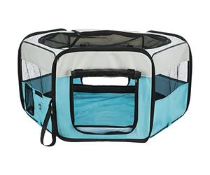 TRIXIE Polyester Puppy Run, 130 × 55 cm, Blue/Grey