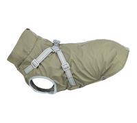 Trixie Pontis Rain Coat With Harness For Dogs, Olive Green - Small, 40cm