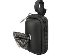 TRIXIE poop bag dispenser with velcro loop - with imitation leather cover - grey/black - 22849