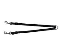 Trixie Premium 20111 Premium Two-Dog Lead with Ring XS-M: 40-70 cm/15 mm Black