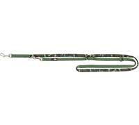Trixie Premium Adjustable Leash Neoprene Padded For Dogs Camouflage and Forest Green - Extra Small/Small
