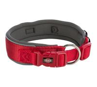 Trixie Premium Collar Extra Wide Dog Collar Red/Graphite - Extra Small/Small - 27x35cm/25mm