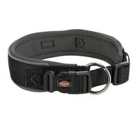 Trixie Premium Collar Extra Wide Dog Collar Black/Graphite - Large/Extra Large - 53x62cm/50mm
