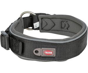 TRIXIE Premium Collar Size L-XL: 20.9-24.4 in/2.0 in neck circumference in black - Fully adjustable neoprene-padded dog collar for medium to large dogs - 1995901