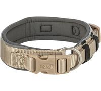 Trixie Premium Dog Collar Extra Wide Sand/Graphite - Medium/Large - 40cm x 48cm/40 mm