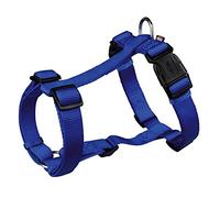 Trixie Premium Dog H-harness, 40 - 65cm x 15 Mm, Blue - New Nylon Hharness - trixie premium new dog nylon hharness great quality strap size colour