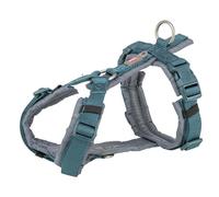 TRIXIE Premium Trekking harness, XS-S: 32-38 cm/13 mm, teal/graphite