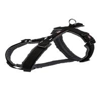 TRIXIE Trekking Harness New Premium, M: 53-64 cm/20 mm, Black/Graphite, Dog