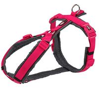 TRIXIE Premium Trekking Harness, M: 53-64 cm/20 mm, Fuchsia/Graphite, Dog