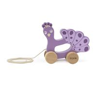 TRIXIE Pull-along toy from 1 year, pull animal, wooden sliding animal | First walking toy for pulling and pushing, toy animals, sliding toy baby, wooden animals