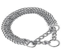 TRIXIE pull-stop chain collar size M-L: neck circumference 13,75 inches /0.8 inches - durable chain dog collar for medium to large-sized dogs, chrome-plated, easy to Clean, 2265