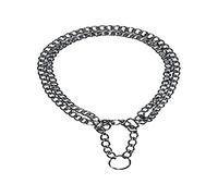 TRIXIE pull-stop chain collar size S-M: neck circumference 13,75 inches /0.8 inches - durable chain dog collar for small to medium-sized dogs, chrome-plated, easy to Clean, 2241