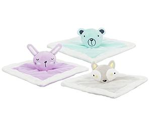 TRIXIE Puppy Comfort Blanket, 20×20 cm - Plush crinkle cloth & cuddle toy - Interactive comforter for young dogs - 36178