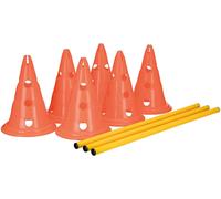 TRIXIE Pylon Obstacle Set - 6 pylons - 3 poles - variable height adjustme