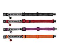 Trixie Quality Reflective Nylon Cat Kitten Collar Buckle Bell , Assorted Colors