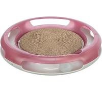 TRIXIE Race & Scratch cat toy - with scratching board and play ball - non-slip rubber feet - ball can be screwed on and filled with catnip or rattle - ø 37 cm - 41415