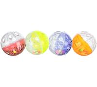 TRIXIE rattle ball set for cats - 4 pieces - balls inside create rattles - plastic transparent - ø 4.5 cm - 4166