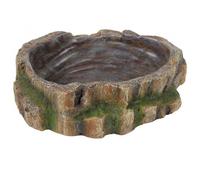 Trixie Reptile Water & Food Bowl with Steps - Natural Rainforest Decoration Dish