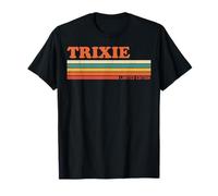 Trixie Retro Personalized First Name Vintage Stripes T-Shirt