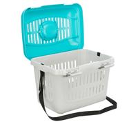 Trixie Rodent Transport Box Midi-Capri Light Gray/Turquoise, RRP 19.99 EUR, NEW