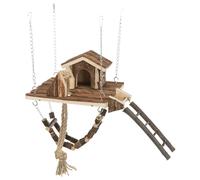 Trixie Rodent Wooden Playground Janne House Bridge Ladder Rope for Hamster Mouse