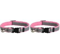 TRIXIE Safer Life cat collar - reflective - neck circumference: 18-28 cm - with clip - click closure random selection - 4145 (Pack of 2)