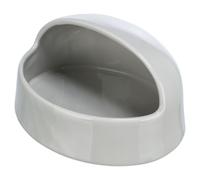 TRIXIE sand bath for small animals - claw and body care - supplied without sand - ceramic - 20 x 10 x 16 cm - grey - 63009