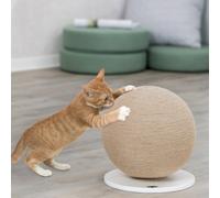 Trixie Scratching Ball Jute On Wooden Plate 29 X 31 Cm For Cats Toy