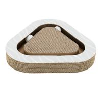 TRIXIE Scratching Cardboard With Balls, Catnip, 36 x 5 x 36/36 cm, Brown, 0.4 kg