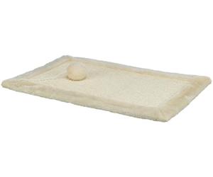 TRIXIE scratching mat 55 x 35 cm - sisal - to hang up or lay down - plush edge - play ball - beige - 4325