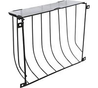 TRIXIE Screw-on hay rack, With lid, Metal, 22 × 16 × 6 cm, black