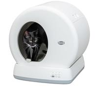 TRIXIE self-cleaning cat litter tray 53 x 55.5 x 52 cm - for lasting cleanliness - with UK plug - practical, electric litter tray for cats weighing 1.5 kg or more - quiet & safe